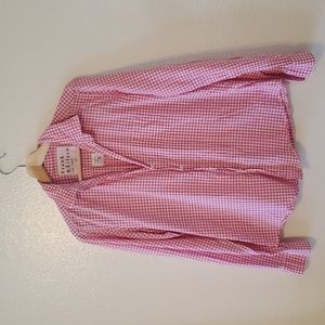 Frank & Eileen "Barry" pink gingham button down shirt size M